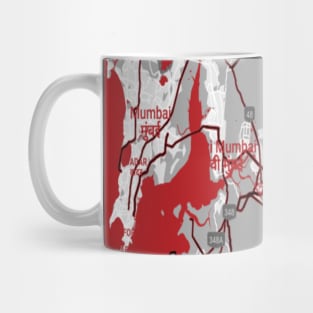 Mumbai red/grey map Mug